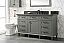60" Single Sink Vanity Cabinet Pewter Green Finish with Blue Limestone Top