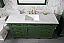 60" Single Sink Vanity Cabinet Vogue Green Finish with Carrara White Top