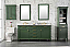 72" Double Sink Vanity Cabinet Vogue Green Finish with Carrara White Top