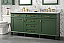 72" Double Sink Vanity Cabinet Vogue Green Finish with Carrara White Top