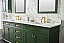 80" Vogue Green Double Sink Vanity Cabinet with Carrara White Quartz Top