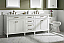 80" White Double Sink Vanity Cabinet with Carrara White Quartz Top