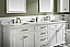 80" White Double Sink Vanity Cabinet with Carrara White Quartz Top