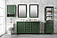 60" Vogue Green Finish Double Sink Vanity Cabinet with Carrara White Top