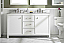 60" White Finish Double Sink Vanity Cabinet with Carrara White Top