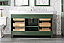 60" Vogue Green Finish Single Sink Vanity Cabinet with Carrara White Top