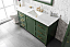 60" Vogue Green Finish Single Sink Vanity Cabinet with Carrara White Top