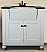 30" Matte White Finish Single Sink Vanity Cabinet with Black Granite Top