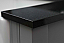 30" Gray Finish Single Sink Vanity Cabinet with Black Granite Top