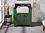 30" Vogue Green Finish Single Sink Vanity Cabinet with Black Granite Top