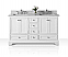 60" Bath Vanity Set in White with Italian Carrara White Marble Vanity top and White Undermount Basin with Mirror Option