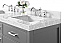 72" Double Sink Bath Vanity Set in Sapphire Gray with Italian Carrara White Marble Vanity top and White Undermount Basin