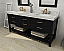 72" Double Sink Bath Vanity Set in Black Onyx with Italian Carrara White Marble Vanity top and White Undermount Basin with Gold Hardware