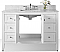 48" Bath Vanity Set in White with Natural Marble Vanity Top in Galala Beige and White Undermount Basin