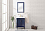24" Single Sink Bathroom Vanity Blue Finish in Ceramic Top and White Ceramic Sink with Color Options