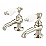 Vintage Classic Basin Cocks Lavatory Faucets in Polished Nickel (PVD) Finish With Handles Without Labels