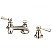 American 20th Century Classic Widespread Lavatory Faucets With Pop-Up Drain in Polished Nickel (PVD) Finish With Metal Cross Handles, Hot And Cold Labels Included