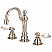 American 20th Century Classic Widespread Lavatory Faucets With Pop-Up Drain in Polished Nickel (PVD) Finish With Metal Lever Handles