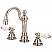 American 20th Century Classic Widespread Lavatory Faucets With Pop-Up Drain in Polished Nickel (PVD) Finish With Metal Lever Handles