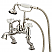 Vintage Classic Adjustable Center Deck Mount Tub Faucet With Handheld Shower in Polished Nickel (PVD) Finish With Metal Lever Handles Without Labels