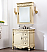 36" Antique Ivory with Matching Medicine Cabinet, Imperial White Marble Top