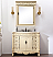 42" Antique Ivory with Matching Medicine Cabinet, Imperial White Marble Top