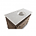 Single Vanity Antiqued Painted Base with White Marble Top