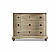 Reclaimed Pine Six Drawer Serpentine Single with White Marble Top Wash Finish