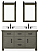 60" Double Sink Carrara White Marble Countertop Vanity in Grizzle Gray with Mirrors with Faucet Options