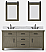 72" Double Sink Carrara White Marble Countertop Vanity in Grizzle Gray with Mirror with Faucet Options