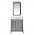 30" Single Sink Carrara White Marble Countertop Vanity in Cashmere Grey with Mirror and Faucet Options