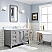 48" Single Sink Carrara White Marble Countertop Vanity in Cashmere Grey with Mirror and Faucet Options
