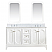60" Double Sink Carrara White Marble Countertop Vanity in Pure White with Mirror and Faucet Options