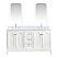 60" Double Sink Carrara White Marble Countertop Vanity in Pure White with Mirror and Faucet Options