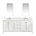 72" Double Sink Carrara White Marble Countertop Vanity in Pure White with Mirror and Faucet Options