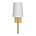 Gold Leaf Sconce with Bamboo Detail & White Linen Shade