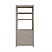 Etagere with Grey Grasscloth Case and Grey Linen Drawer