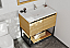 36" Base Bathroom Vanity - California White Oak Cabinet Finish with Top Options