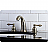 5 3/4" Double Metal Lever Handle Widespread Bathroom Sink Faucet with Pop-Up Drain in Antique Brass