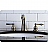 5 3/4" Double Metal Lever Handle Widespread Bathroom Sink Faucet with Pop-Up Drain in Antique Brass