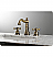 6" Double Metal Cross Handle Widespread Bathroom Sink Faucet with Pop-Up Drain in Antique Brass