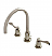 NuWave 11 5/8" Double Lever Handle Widespread Bathroom Sink Faucet with Pop-Up Drain in Polished Nickel
