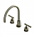 Manhattan 11 5/8" Double Lever Handle Widespread Bathroom Sink Faucet with Pop-Up Drain