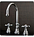 Governor 11 1/2" Double Metal Cross Handle Widespread Bathroom Sink Faucet with Pop-Up Drain