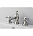 Millennium 3 1/8" Double Metal Cross Handle Widespread Bathroom Sink Faucet with Pop-Up Drain in Polished Nickel