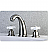 Victorian 5 3/4" Double Porcelain Cross Handle Widespread Bathroom Sink Faucet with Pop-Up Drain in Matte Black
