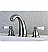 Victorian 5 3/4" Double Porcelain Lever Handle Widespread Bathroom Sink Faucet with Pop-Up Drain