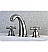 Victorian 5 3/4" Double Metal Cross Handle Widespread Bathroom Sink Faucet with Pop-Up Drain in Matte Black