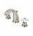 Victorian 5 3/4" Double Porcelain Cross Handle Widespread Bathroom Sink Faucet with Pop-Up Drain in Polished Nickel