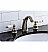 Victorian 5 3/4" Double Porcelain Lever Handle Widespread Bathroom Sink Faucet with Pop-Up Drain in Antique Brass